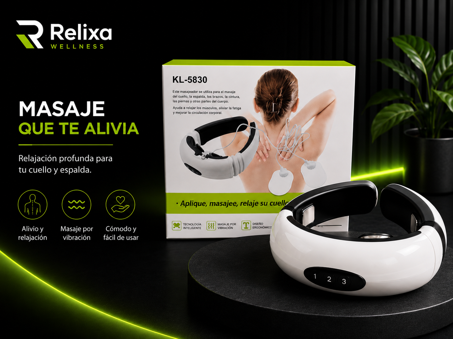 Relixa Pulse – Masajeador Cervical Inteligente