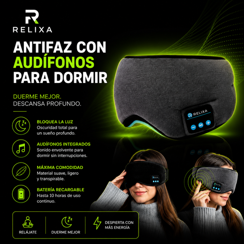 Antifaz para Dormir con Audífonos Bluetooth Relixa Sleep