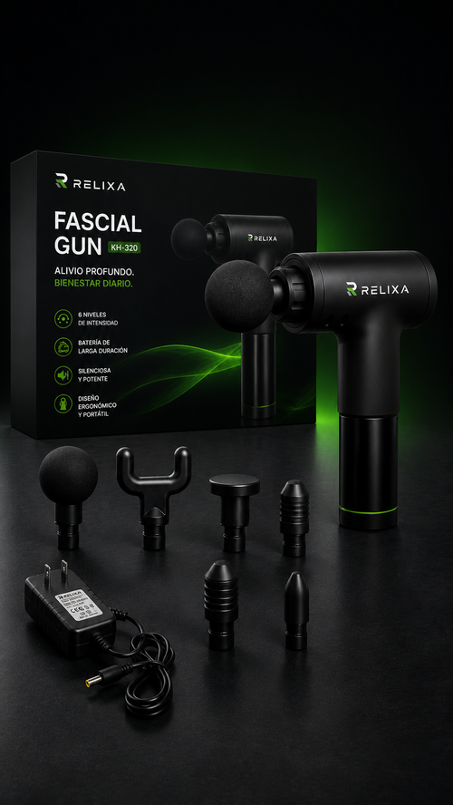 Relixa Pro – Pistola Masajeadora Muscular de Alta Potencia